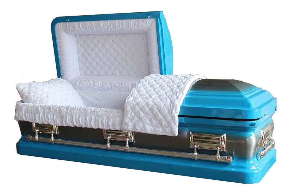 Blue 18 Gauge Metal Casket