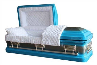 Blue 18 Gauge Metal Casket