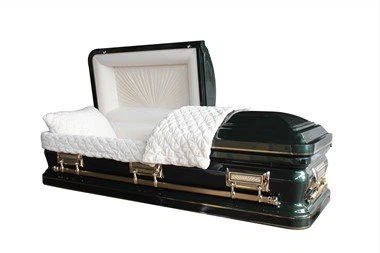 Hunter Green Round Corner Steel Casket
