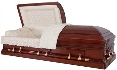 Renaissance Mahogany Wood Casket